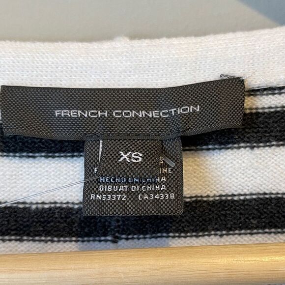 NWT French Connection Drop Shoulder Striped Sweater XS - Picture 2 of 10